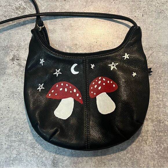 Vintage Leather painted Stone Mountain mini fairy purse - Picture 3 of 10